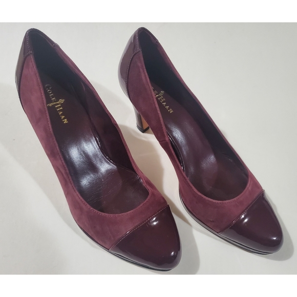 Cole Haan Patent Leather & Suede Pumps - Picture 1 of 4